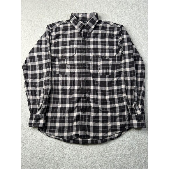 Filson Alaskan Guide Shirt‎ Flannel Men’s XS Brown Cream Plaid Outdoor Casual - Picture 1 of 16